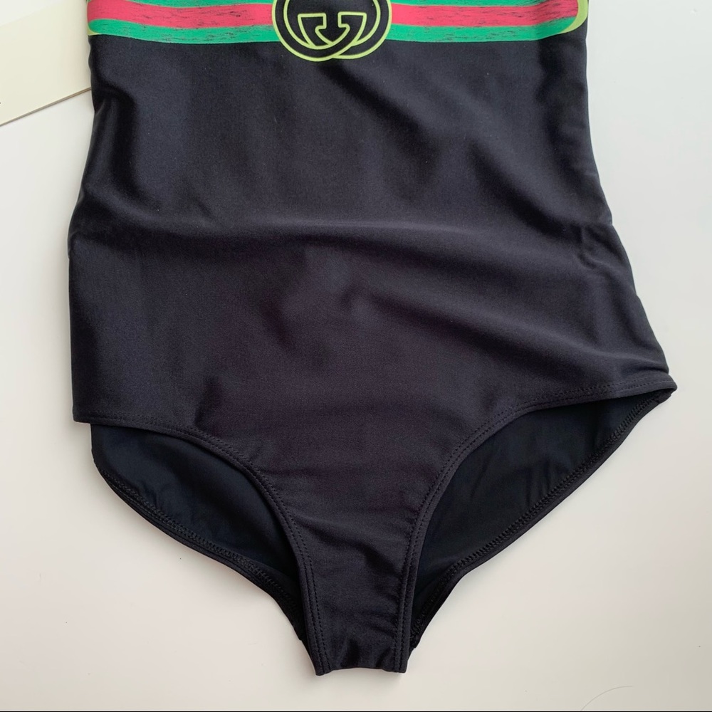 Gucci Black Vintage Logo One-piece Swimsuit - Picture 9 of 16